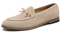 Santimon Men's US 9 Beige Casual Bow Loafers Flats Slip On Casual Shoes