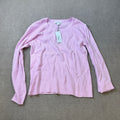 MSRP $58 Liz Claiborne Women's L Lilac Rose Ribbed Long Sleeve Sweater