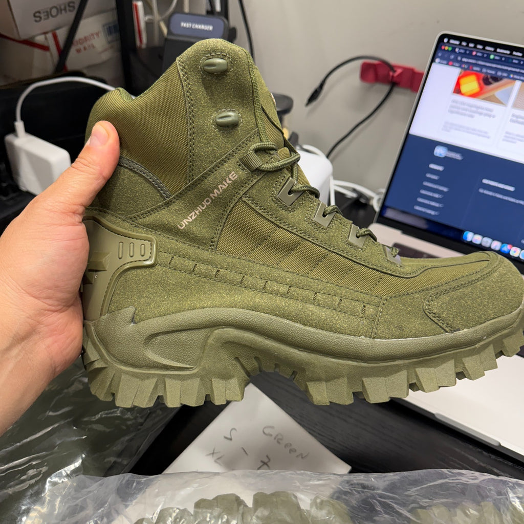 Mens Green US 9.5-11 Military Army Combat Boots High-Top Tactical Outdoor Patrol