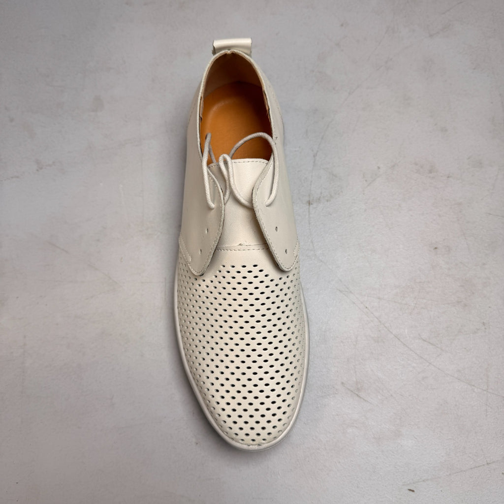 Santimon Men's US 7-10 White Casual Derby Shoes Breathable Non Slip Sneakers