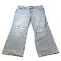MSRP $54 Arizona Jean Co Womens 22 Light Plaid Bow Super Low Rise Jeans Straight