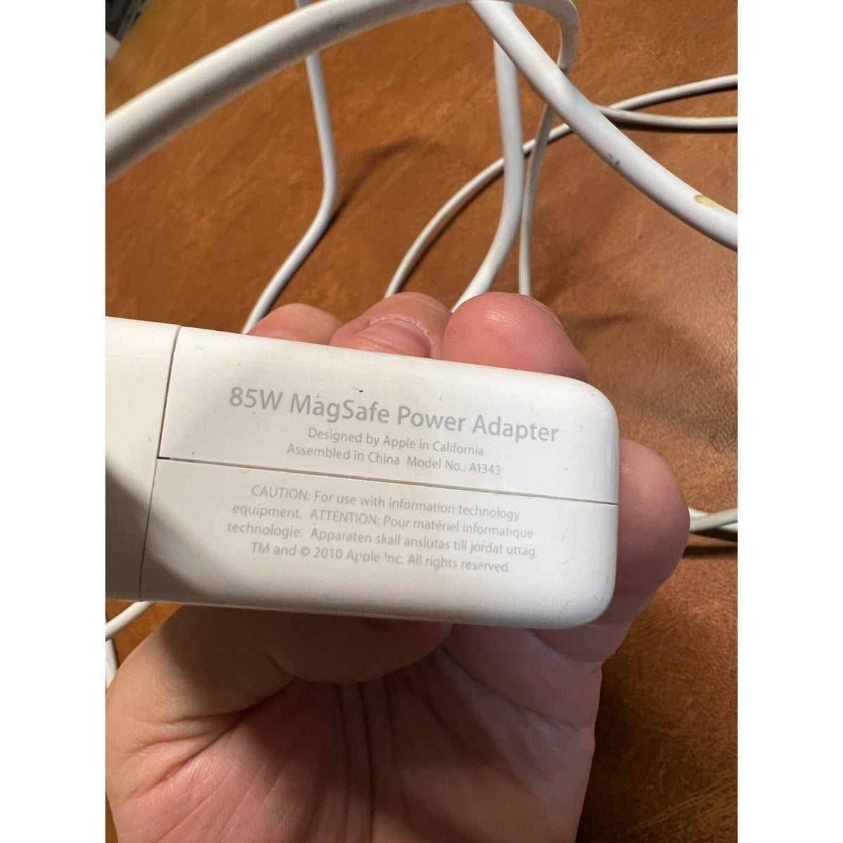 Apple 85W Genuine MacBook MagSafe AC Adapter A1343 White Damaged Cable