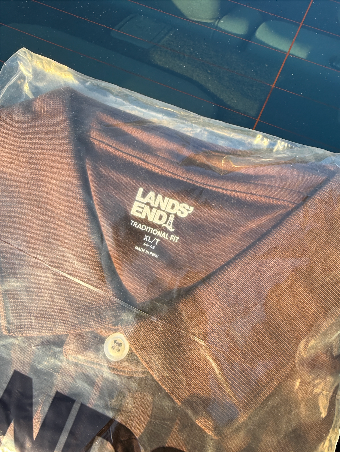 Lands' End Mens S-XL/T Short Sleeve Polo Shirt 100% Cotton Rich Coffee Regular/T