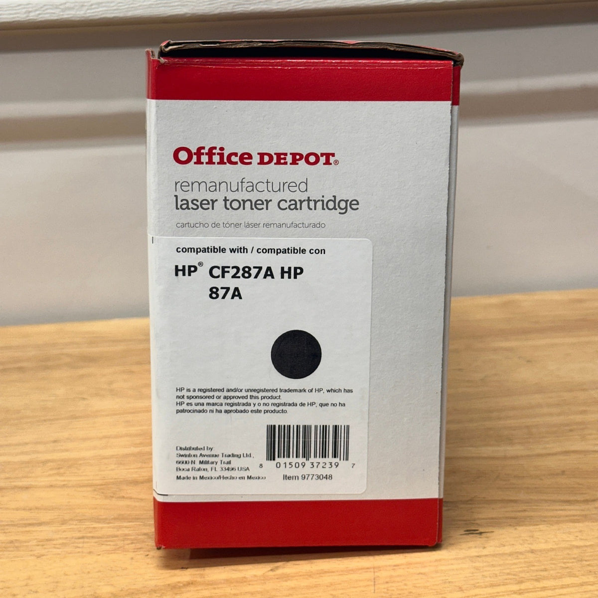 Office Depot Remanufactured Black Laser Toner For HP CF287A 87A DAMAGED BOX