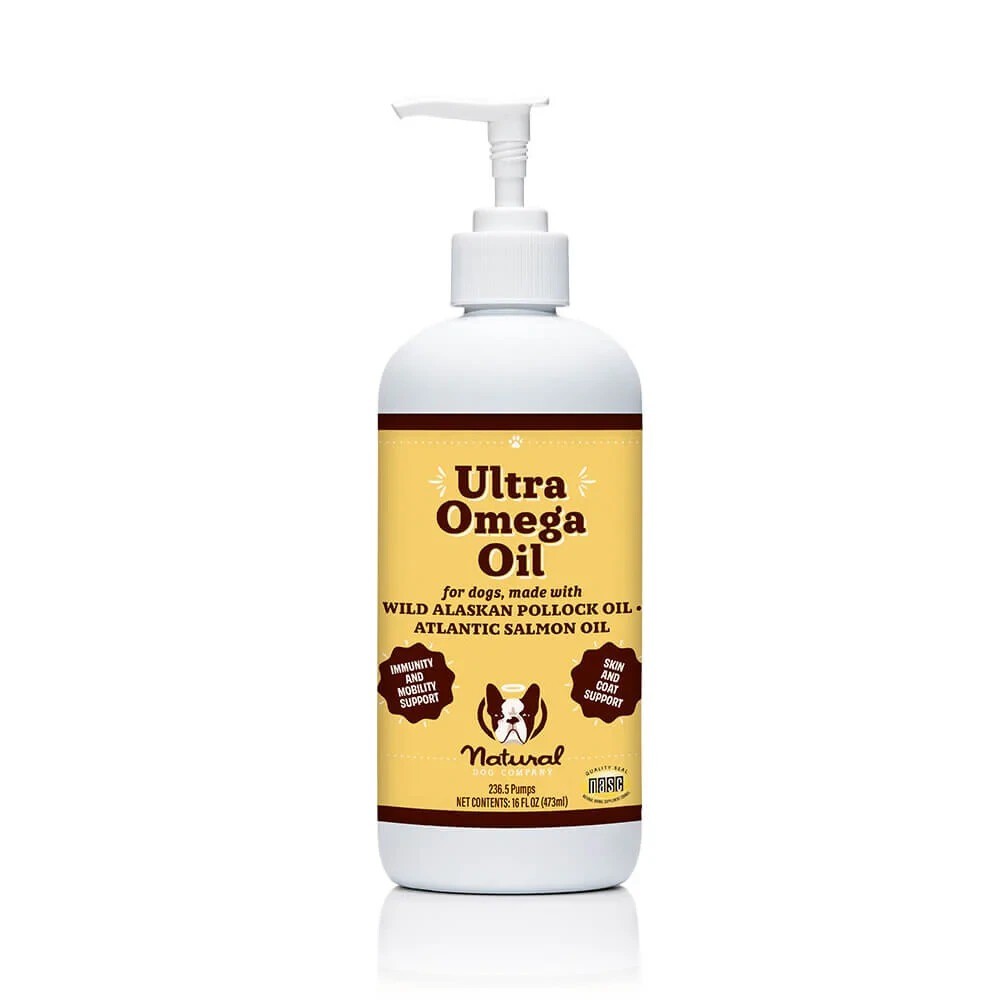 Natural Dog Ultra Omega 3 Fish Oil for Dogs 16oz Dog Fish Oil Supplement