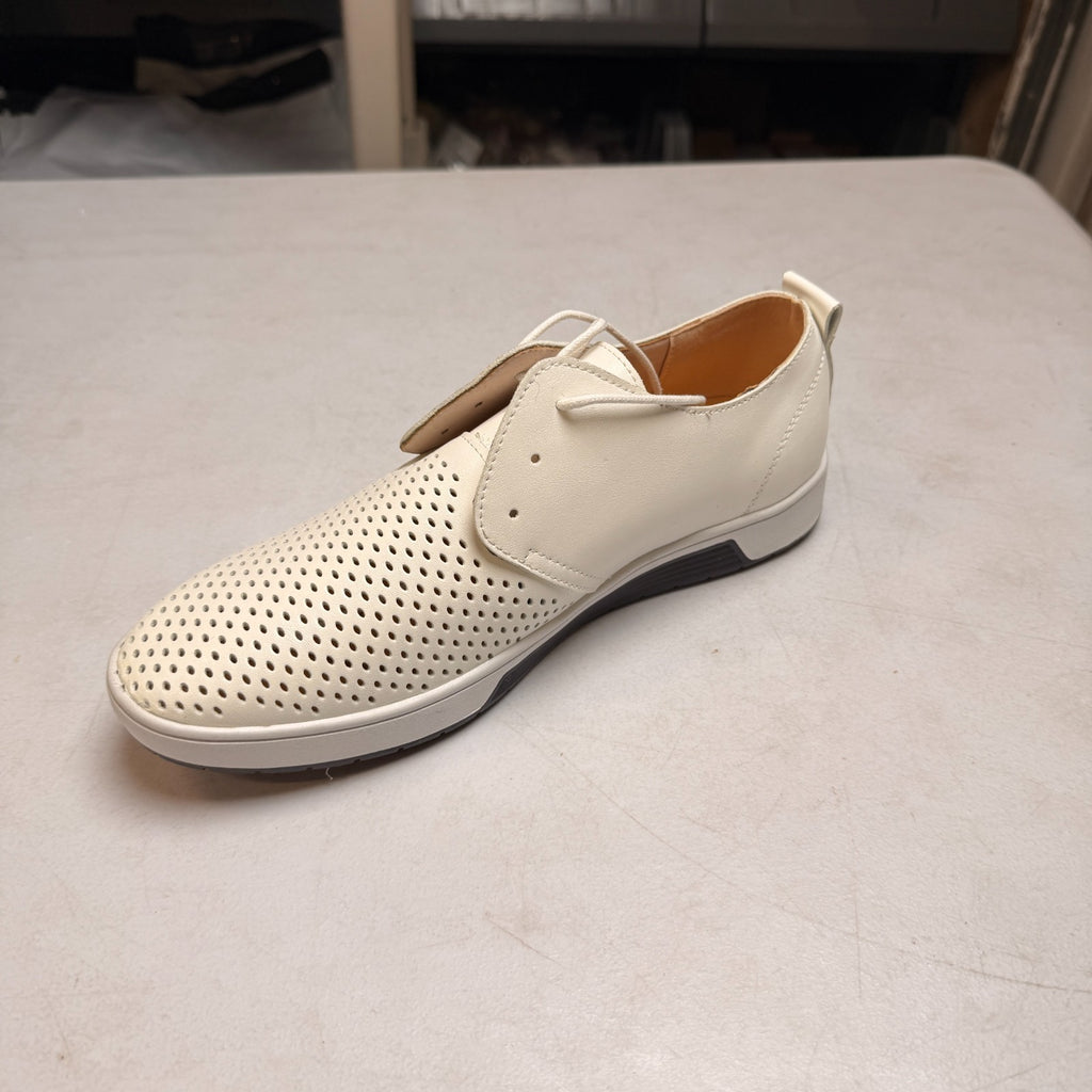 Santimon Men's US 7-10 White Casual Derby Shoes Breathable Non Slip Sneakers