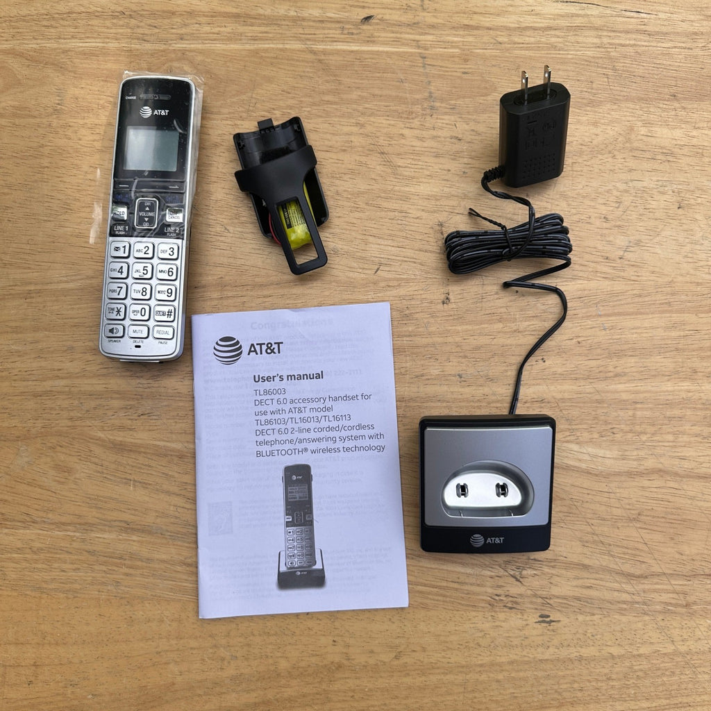 AT&T TL86003 Additional Cordless Handset for TL86103 - DECT 6.0 Expandable Ha