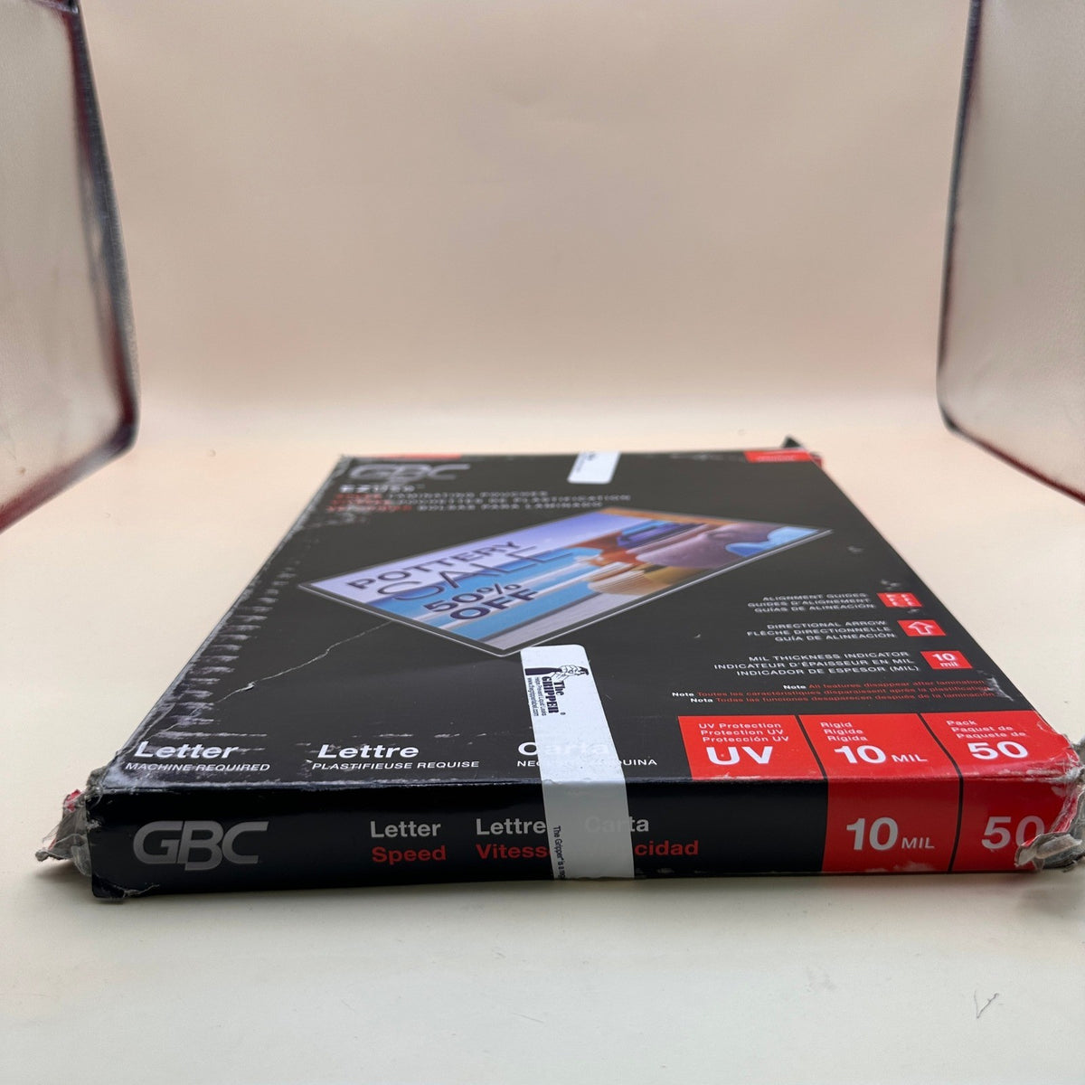 Pack of 50 GBC 3200599 EZUse Thermal Laminating Pouches 11.5"x9" 10 Mil DAMAGED