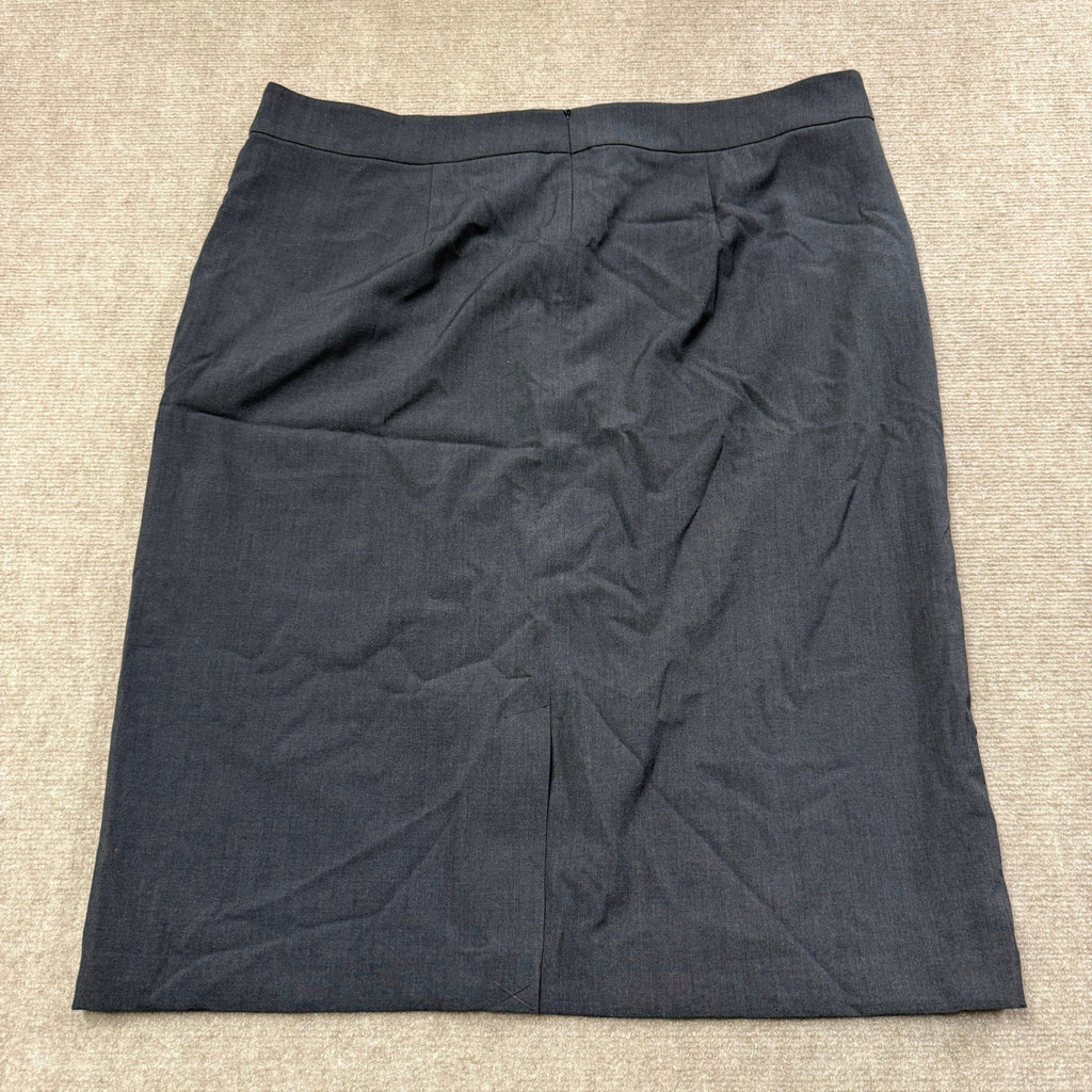 MSRP $54 Liz Claiborne Womens 20 Tall Charcoal Heather Midi Pencil Skirt Mid Ris