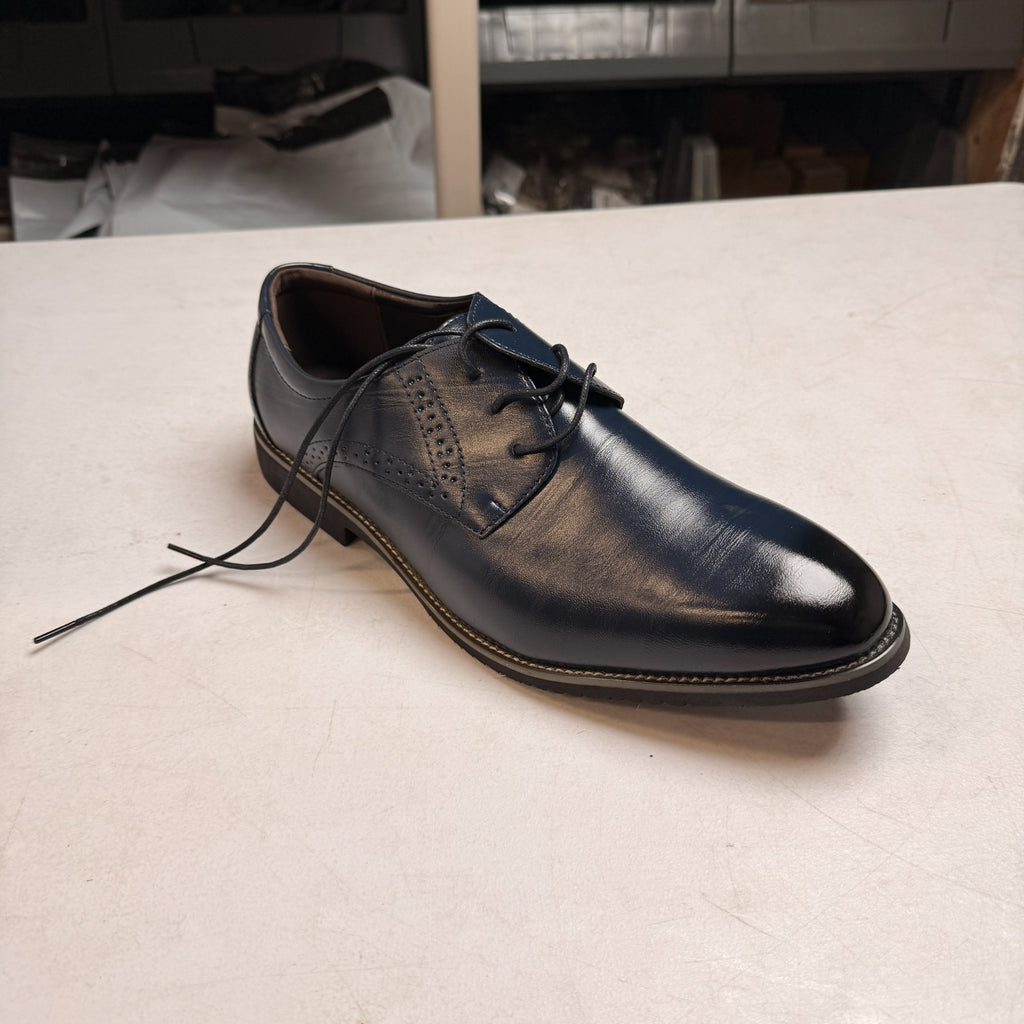 Santimon Men's US 6.5 Blue Casual Brogues Derby Lace Up Classic Dress Shoes