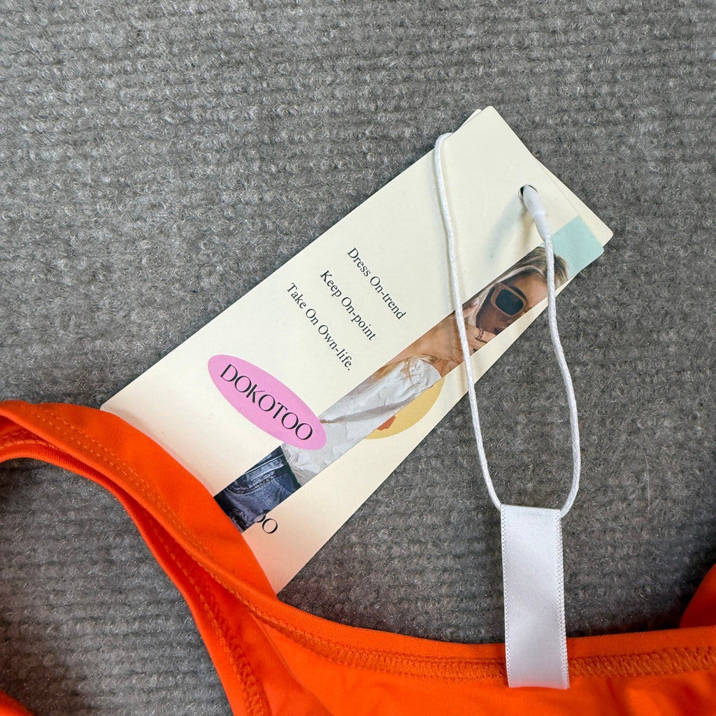 MSRP $36 Dokotoo Women's M 2 Piece Swimsuit Scoop Neck Sleeveless Racerback