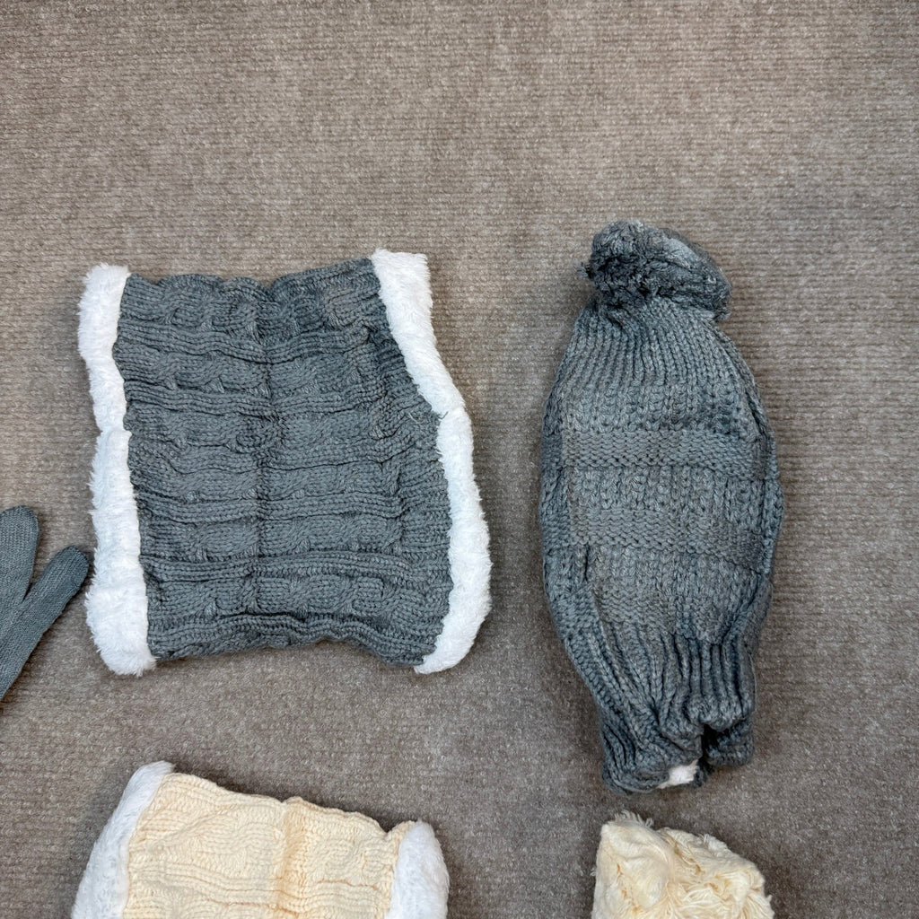MSRP $35 Liitrsh 9 Pcs Kids Winter Beanie Hat Scarf Gloves Set Boys Girls Knit