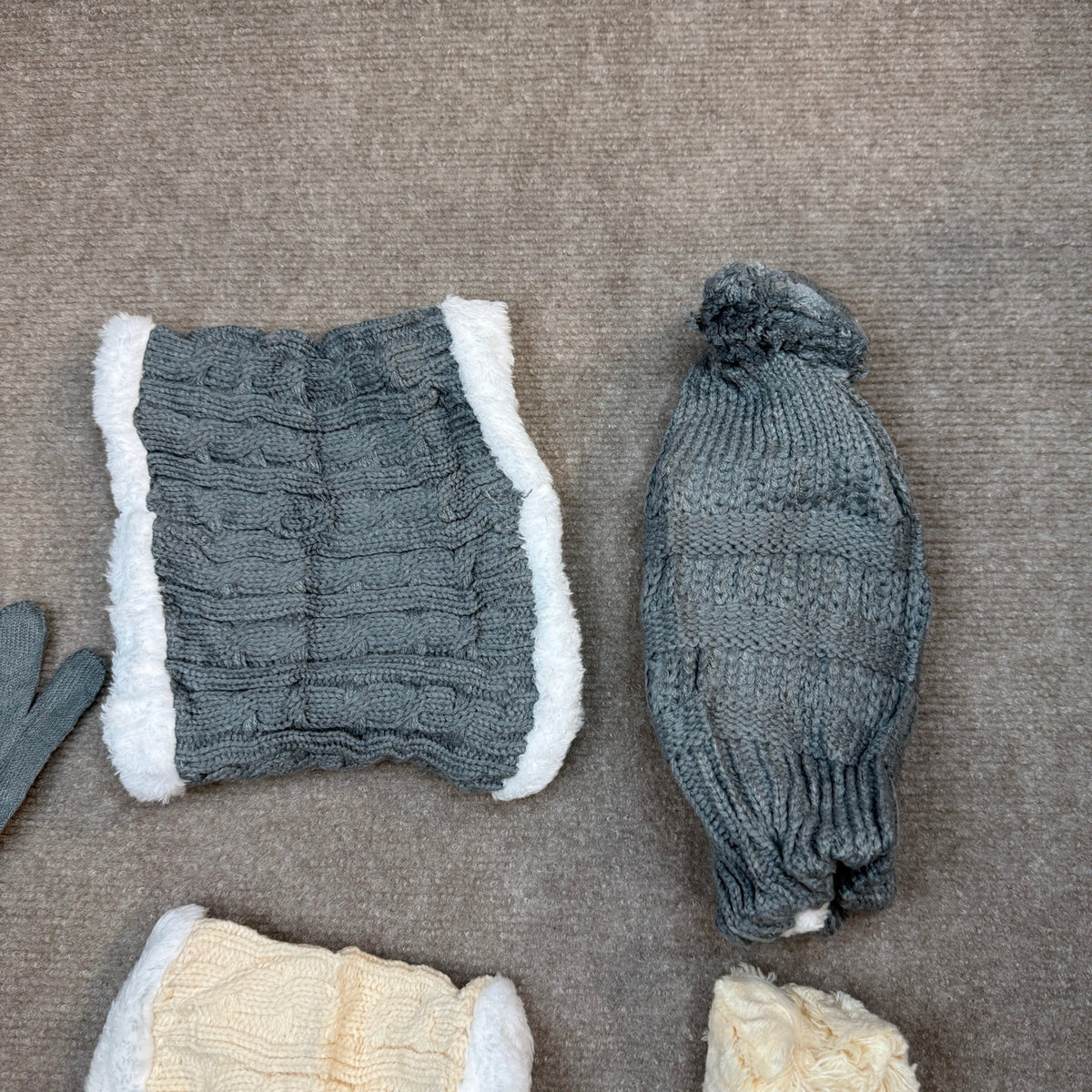 MSRP $35 Liitrsh 9 Pcs Kids Winter Beanie Hat Scarf Gloves Set Boys Girls Knit