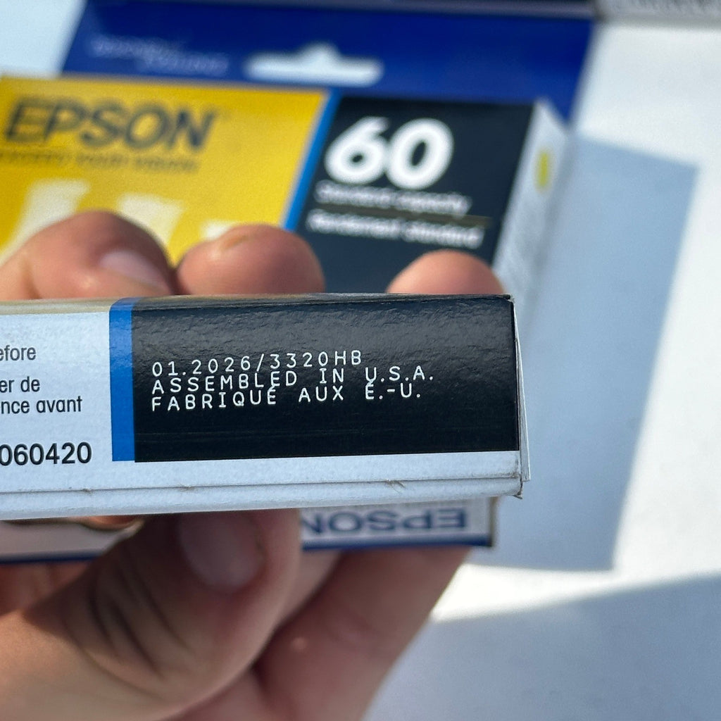 Set of 4 Epson 60 T060420 Yellow Ink Cartridge EXP 01/2026 Standard Capacity
