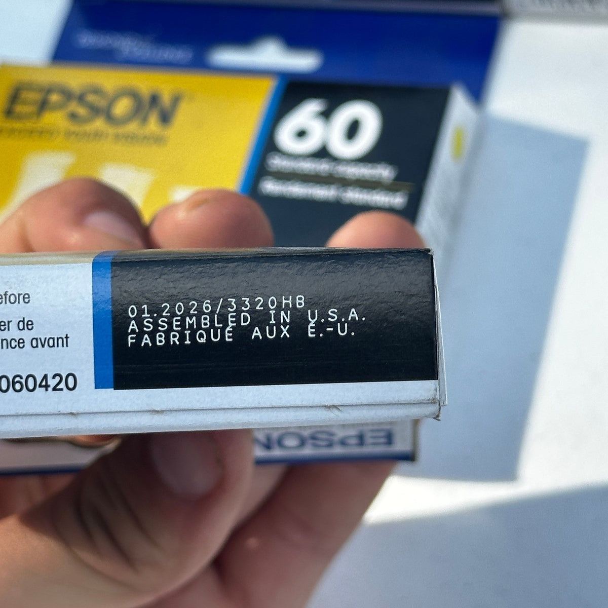 Set of 4 Epson 60 T060420 Yellow Ink Cartridge EXP 01/2026 Standard Capacity