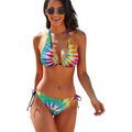 MSRP $40 PIOKNGY Women's M Tie Dye Two Piece Sexy Bikini Set Swimsuits Swimw