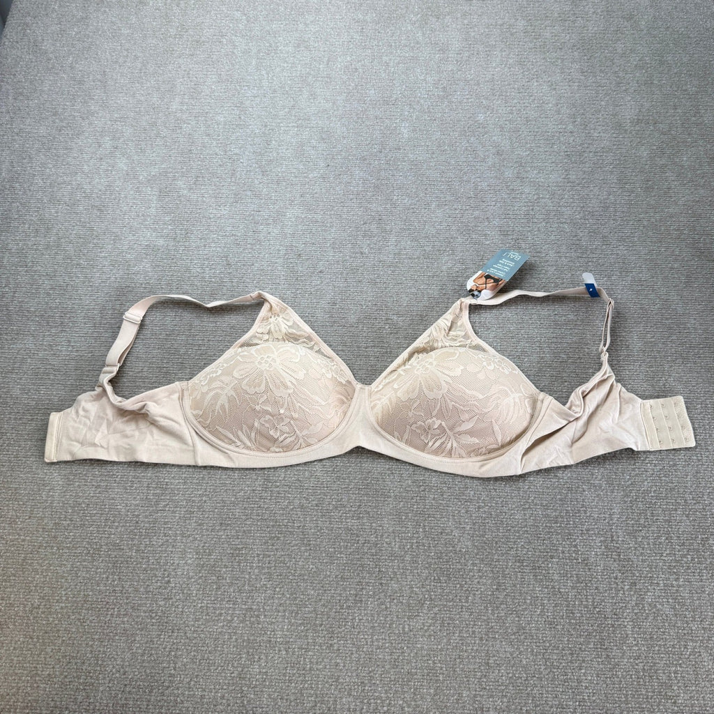 NWT Bali Breathe Womens XL Almond Cotton Modal Wireless T-Shirt Bra DF7594