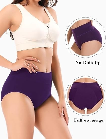 Set of 3 Molasus Incontinence Underwear Period Leakproof Panties for Women Plea