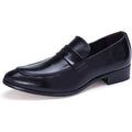 Santimon Men's US 6 Black Slip On Penny Loafers Formal Casual Dress Shoes