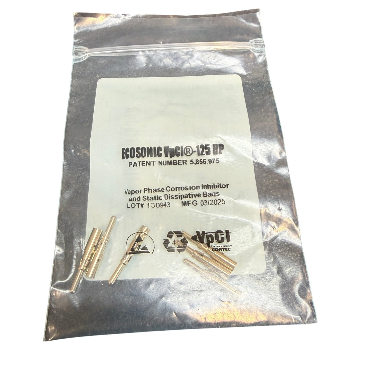 Pack of 5 Amphenol MP10B23F Crimp Machined Pin Contact Gold 10-12 AWG
