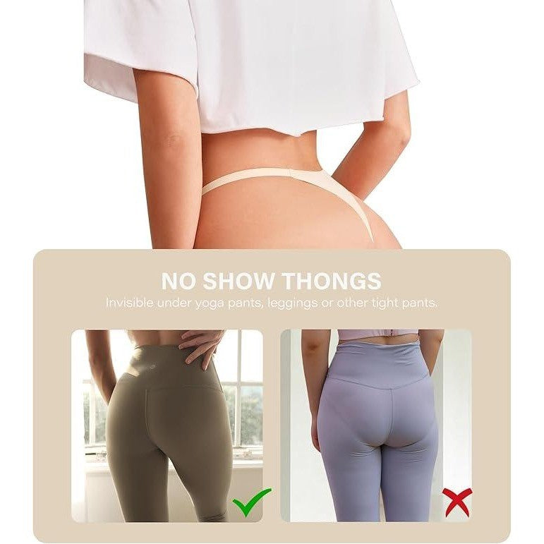 Set of 8 MSRP $20 DEANGELMON Women's L Seamless G-string Thongs - No Show