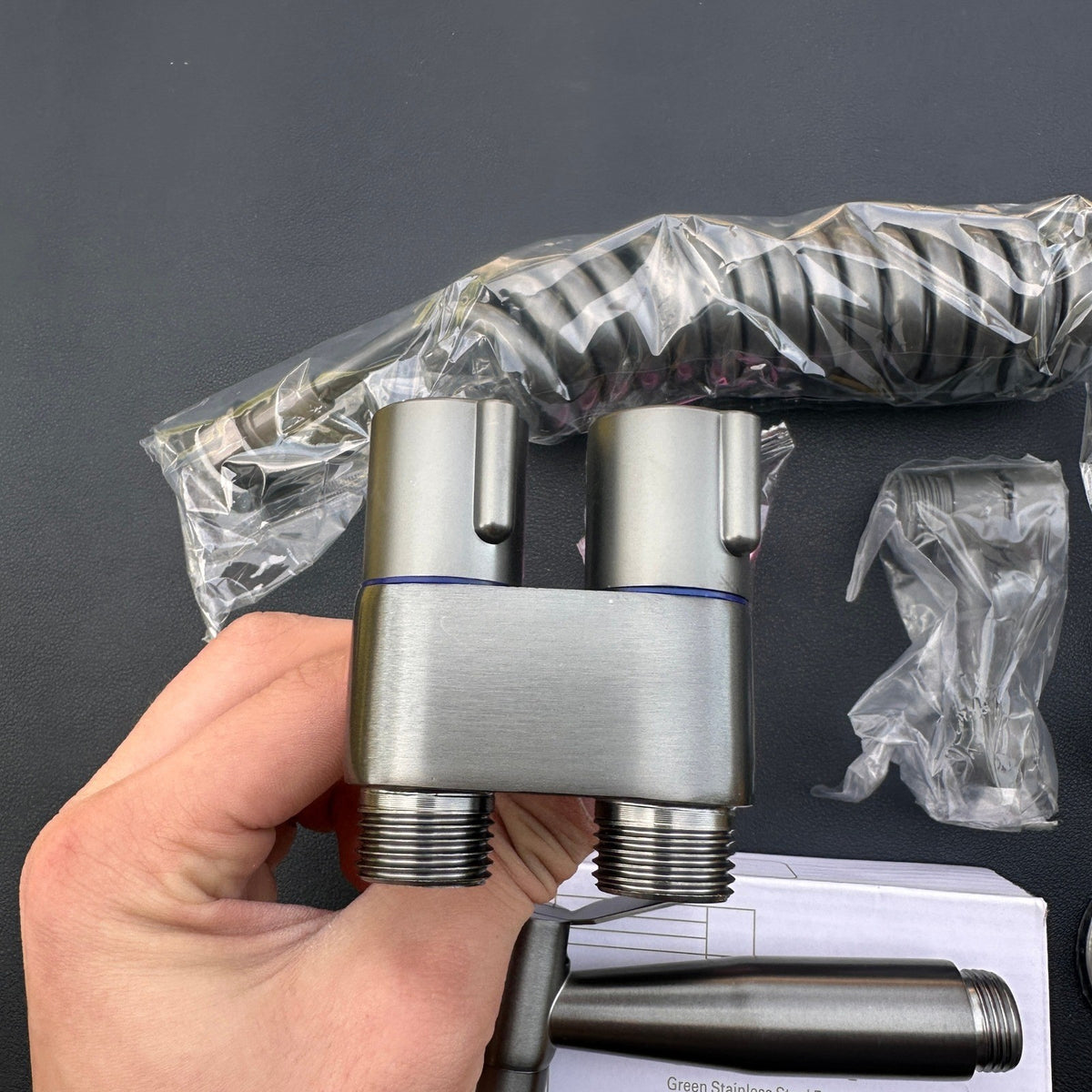Handheld Bidet Sprayer Kit for Toilet, Stainless Steel Muslim Shattaf, T-Valve