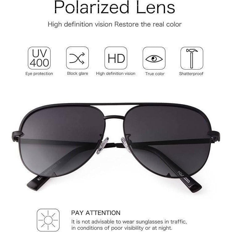 MSRP $26 SORVINO Oversized Aviator Sunglasses for Women Men Big Large UV