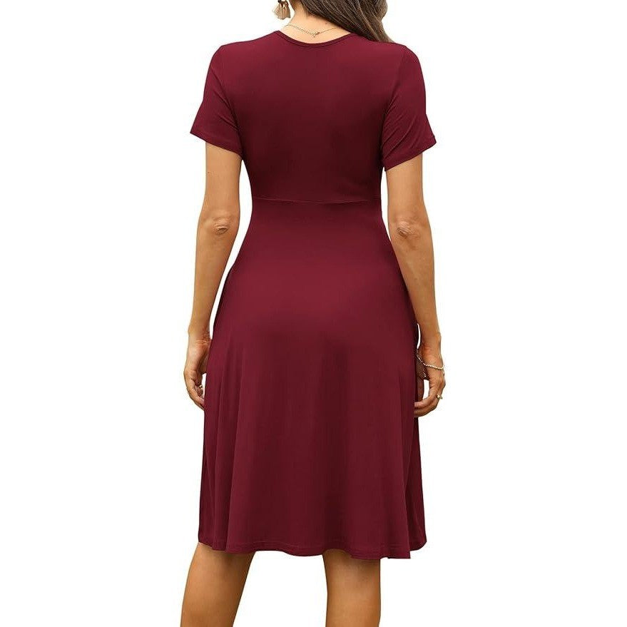MSRP $44 WEACZZY Women's XL Summer Dress Wrap V-Neck Knee Length Party Casual