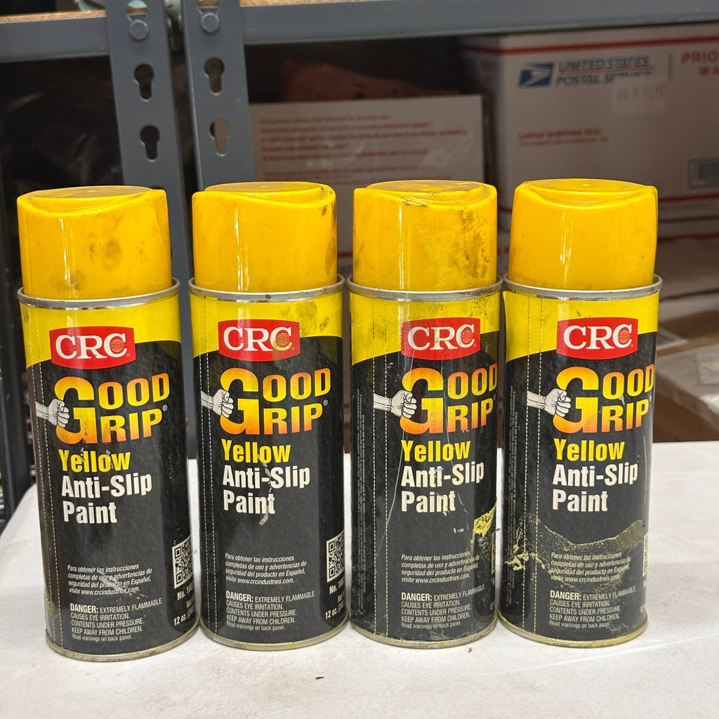 Lot of 4 CRC 18025 Good Grip Yellow Anti-Slip Paint 12 Oz