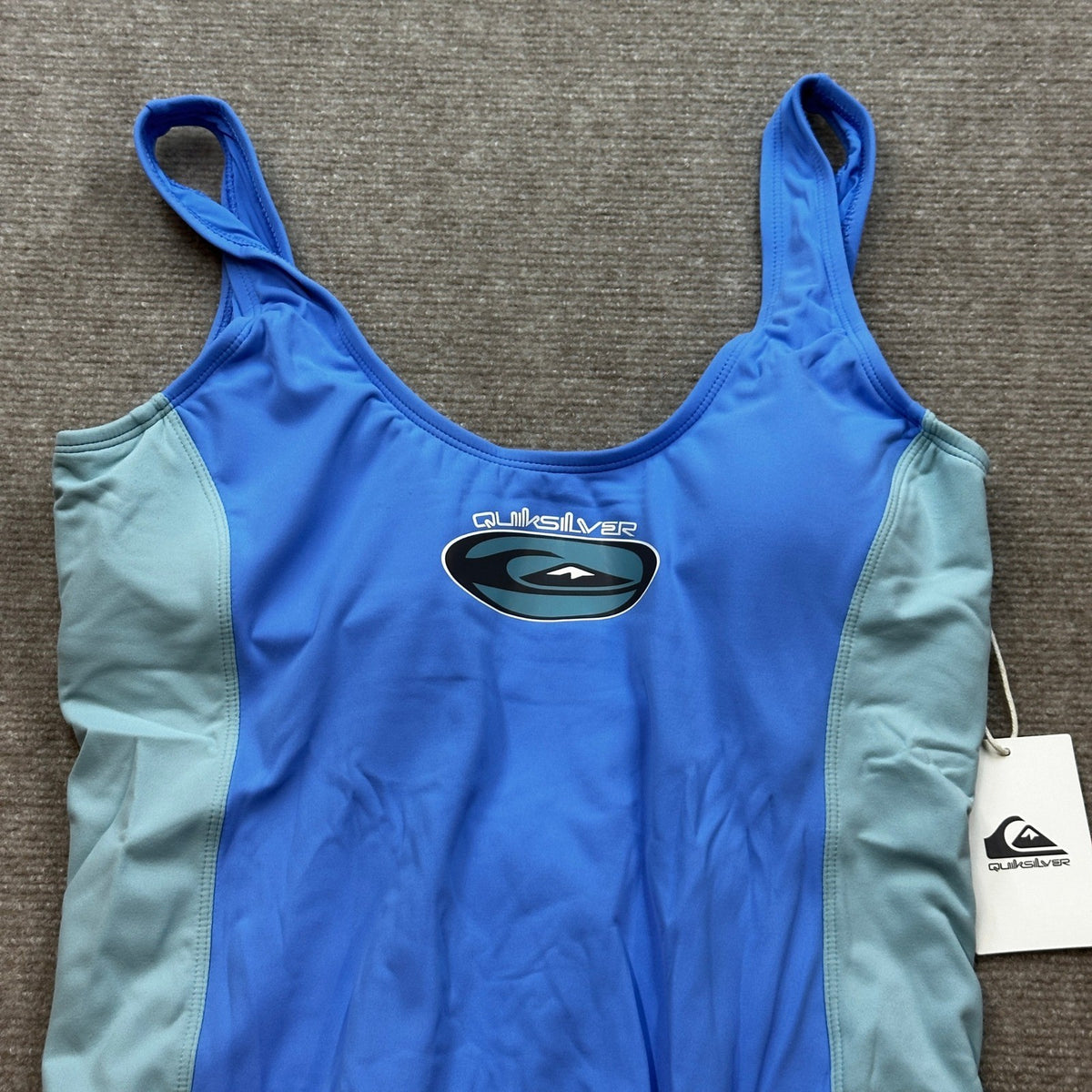 MSRP $110 Quiksilver Women's L Ultramarine Stoked Logo One Piece Swimsuit