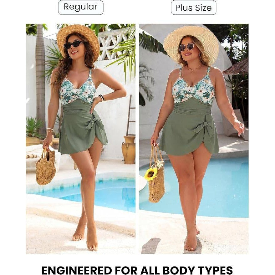 MSRP $43 Blooming Jelly Women's XXL One Piece Swimsuit Tummy Control Bathing