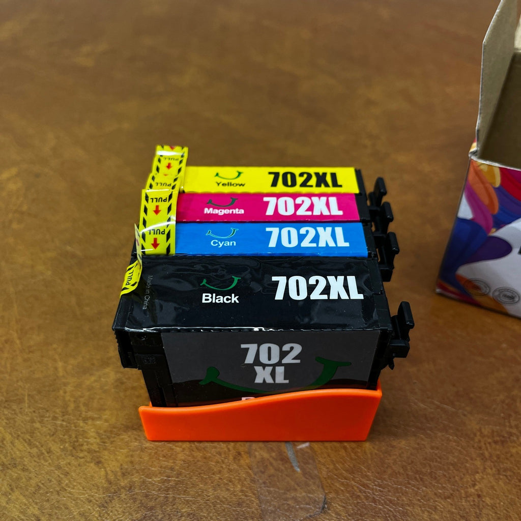 Pack of 4 Ink Cartridge 702XL For Epson 702 Workforce WF-3720 WF-3730 WF-3733