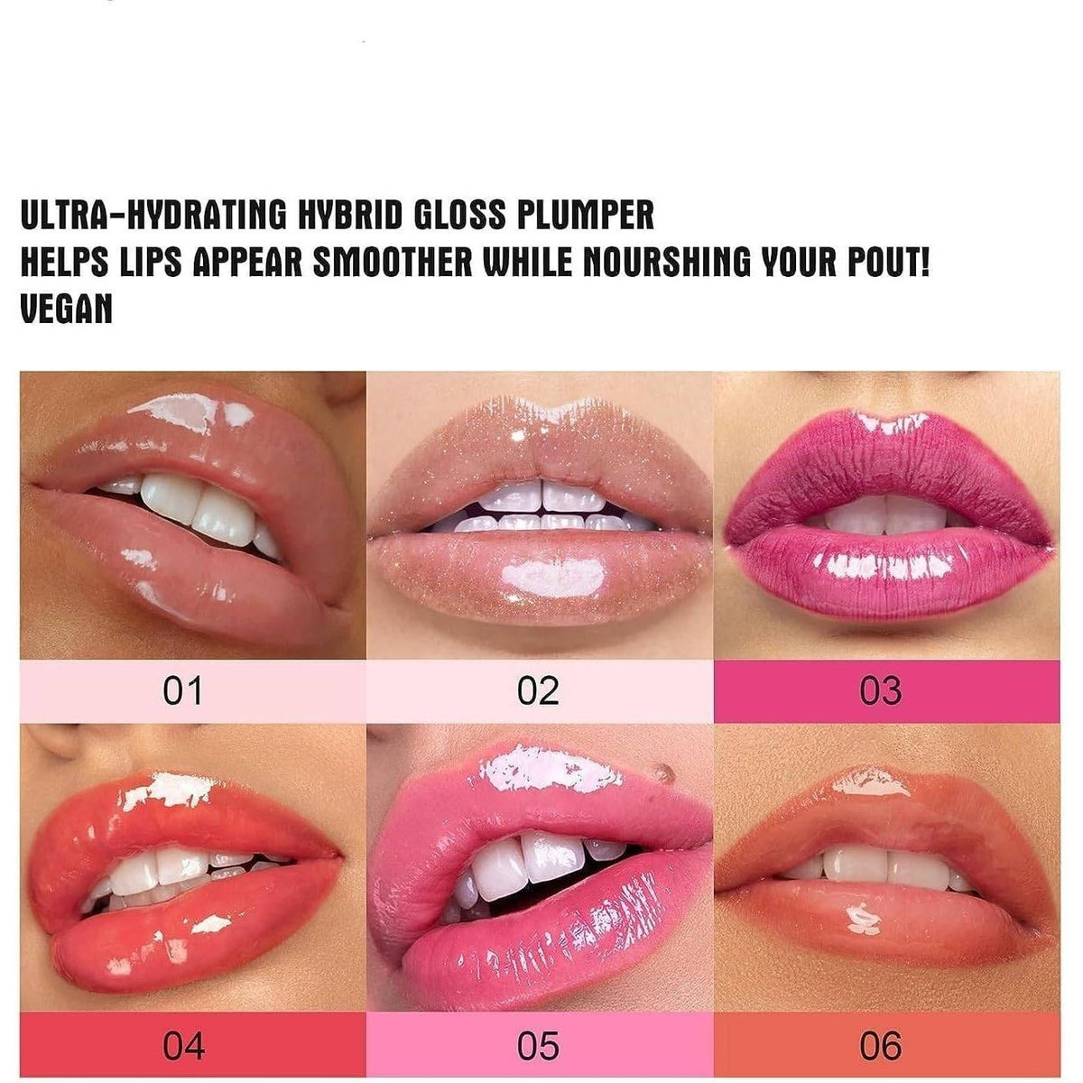 Set of 6 Lip Plumping Booster With Chili Extract #01-#06 EXP 10/2026