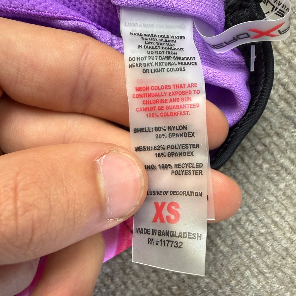 MSRP $54 ZeroXPosur Women's XS Lilac Sun Smart UPF 30+ Scuba Tankini Top E98134