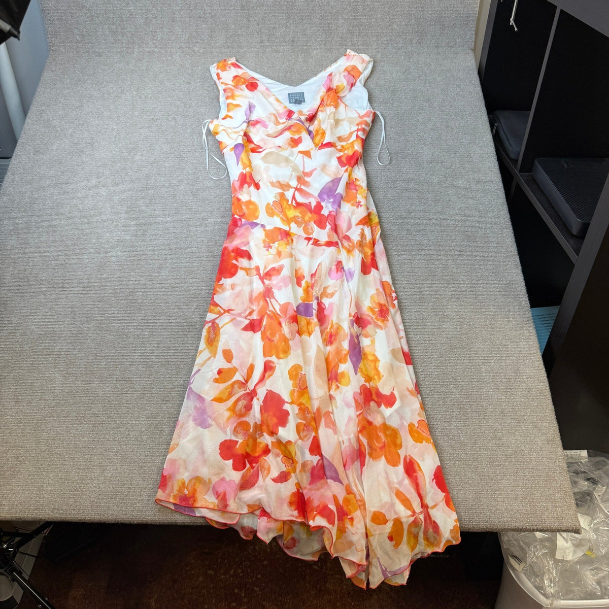 MSRP $79 Rabbit Rabbit Rabbit Womens 14 Coral Floral Midi Sleeveless Dress