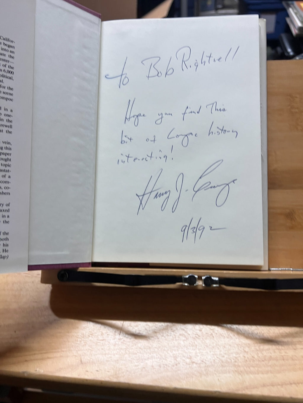 The Record: An Editor Remembers - Harry J. Crompe 1986 HC SIGNED