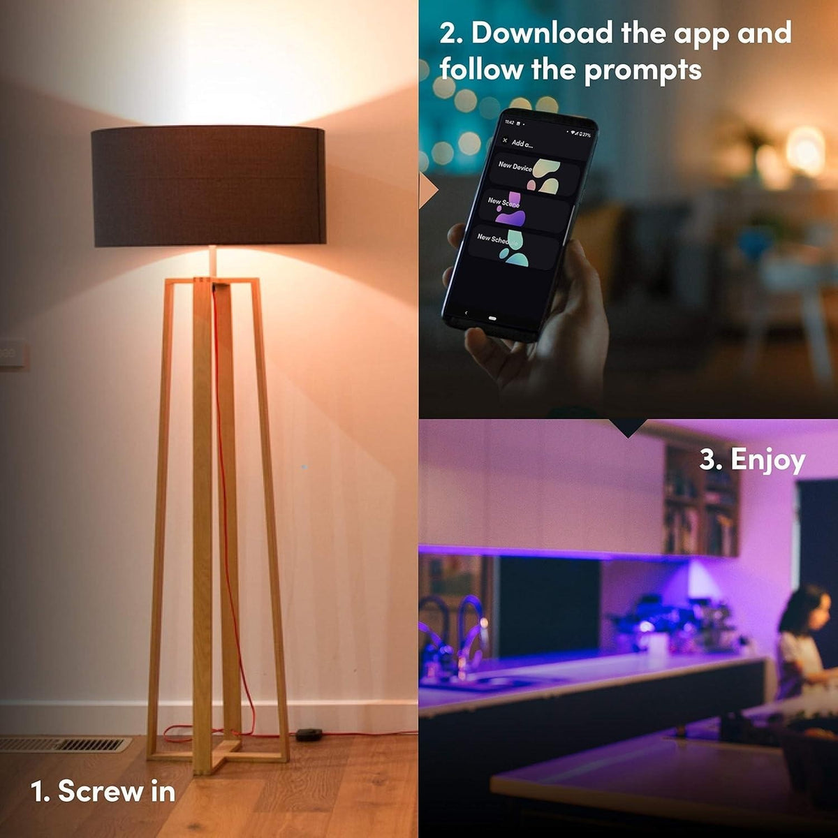 LIFX Color, A19 1100 lumens, Wi-Fi Smart LED Light Bulb, Billions of Colors and