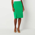 MSRP $54 Black Label by Evan-Picone Womens 12 Green Suit Skirt Knee Length