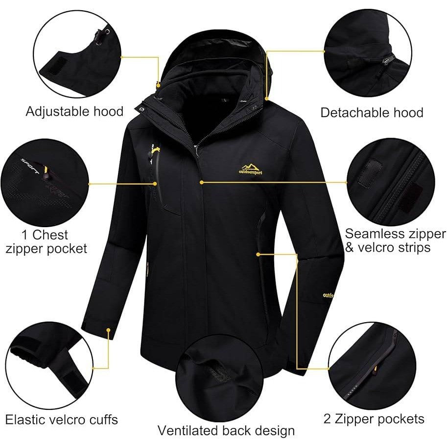 MSRP $81 MAGCOMSEN Women's XS Ski Jacket Waterproof Winter Jacket Outdoor Snow