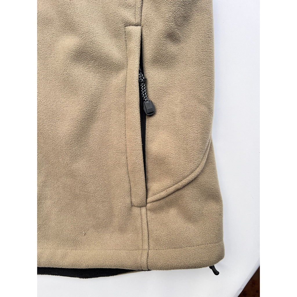 Iceburg Vest Mens Size 2XL Beige Fleece Full Zip Tech Pockets Warm