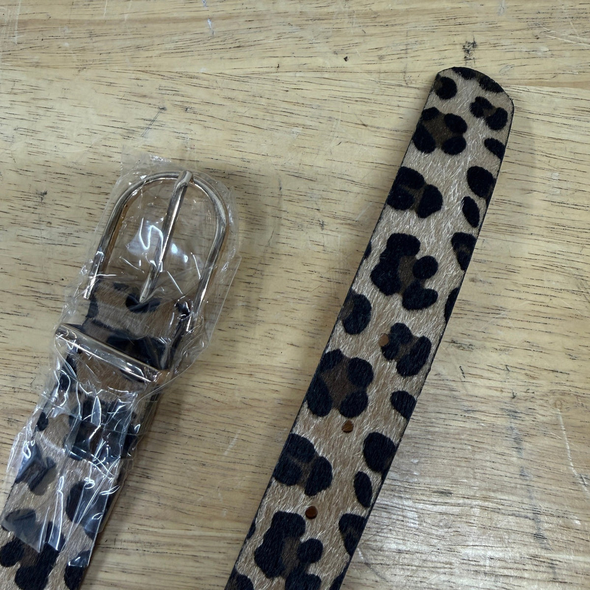 MSRP $19 VONMELLI Women's Leopard Belt for Jean Pant Fashion Gold Buckle Ladies