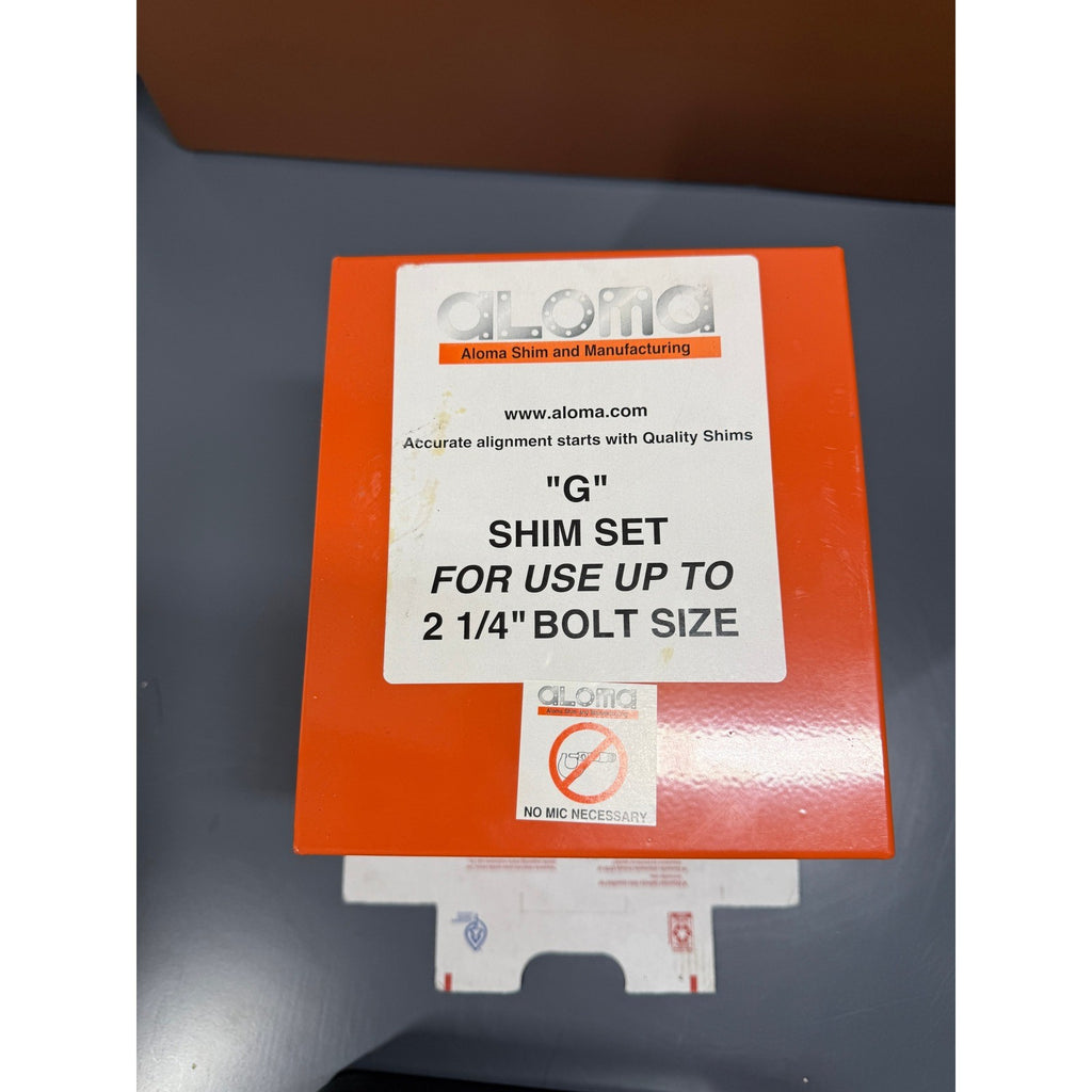 Aloma 113 Pcs G Shim Set 6x6" For Use Up To 2 1/4" Bolt Size 97235K87 INCOMPLETE
