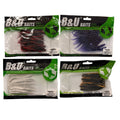 Set of 4 (15 pcs Each) B&U Baits 3.15" Sparkly Floating Soft Fishing Fishing
