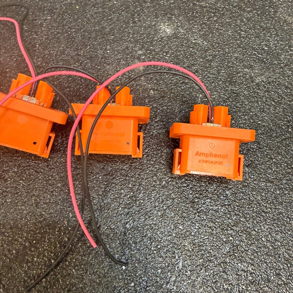 Lot of 5 Amphenol ATHP042P25 2-Way ATHP Mini Receptacle w/ Wires
