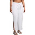 Lands' End Women's S UPF 50 White Pareo Swim Cover Up Pants