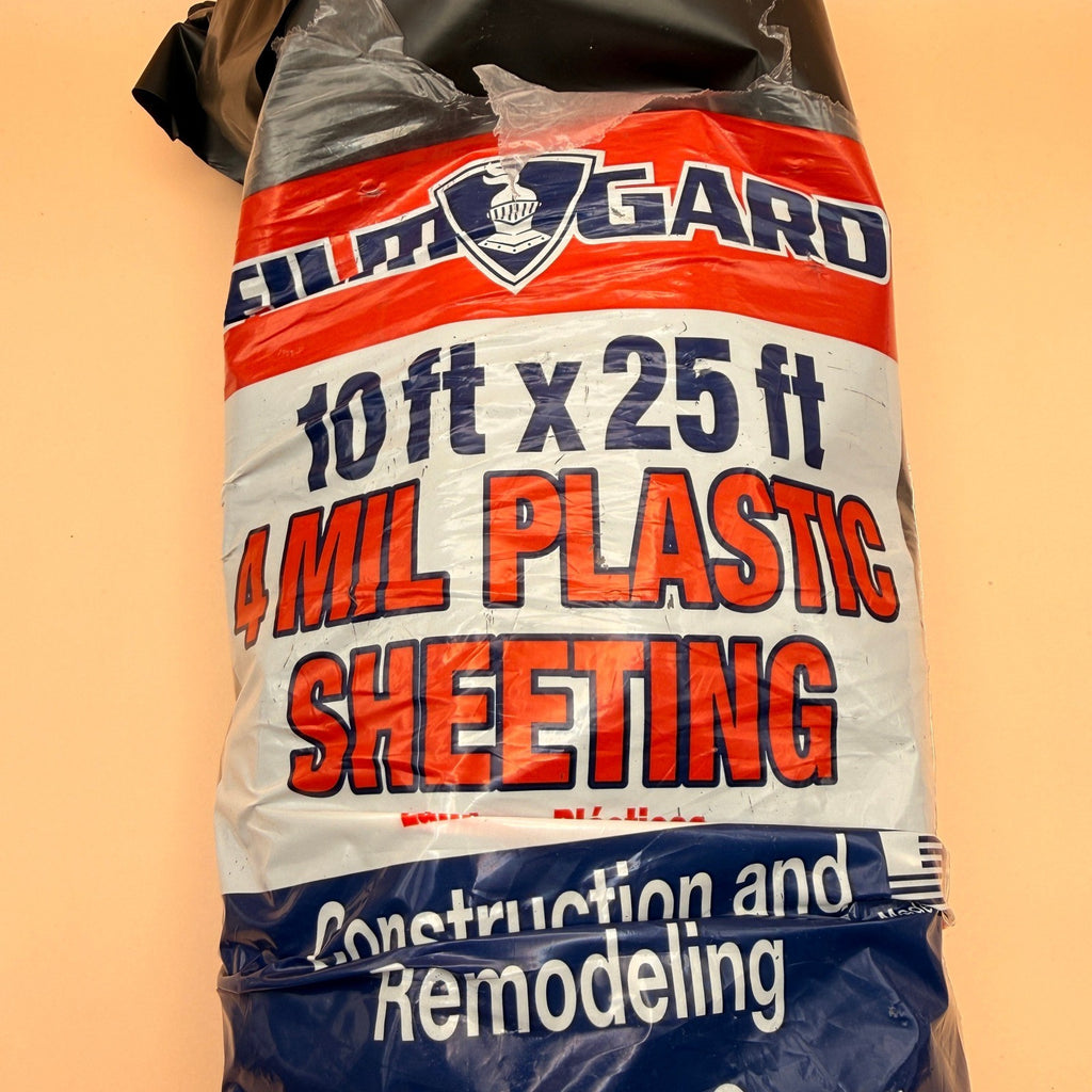 Film Gard 626161 Consumer Plastic Sheeting 10' x 25'  x 4 mil thick, Black