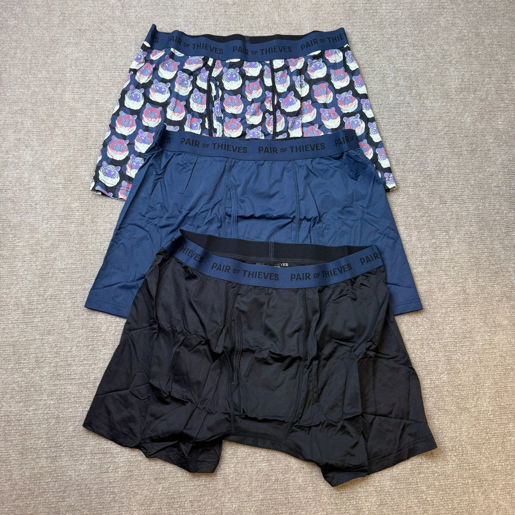 MSRP $52 Pair of Thieves 3 Pack Men's L Super Fit Boxer Briefs Soft Breathable