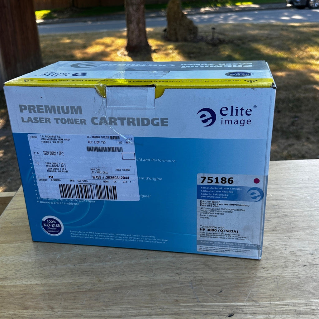 Elite Image Premium Laser Toner Cartridge Magenta 75186 for HP 3800 (Q7583A)