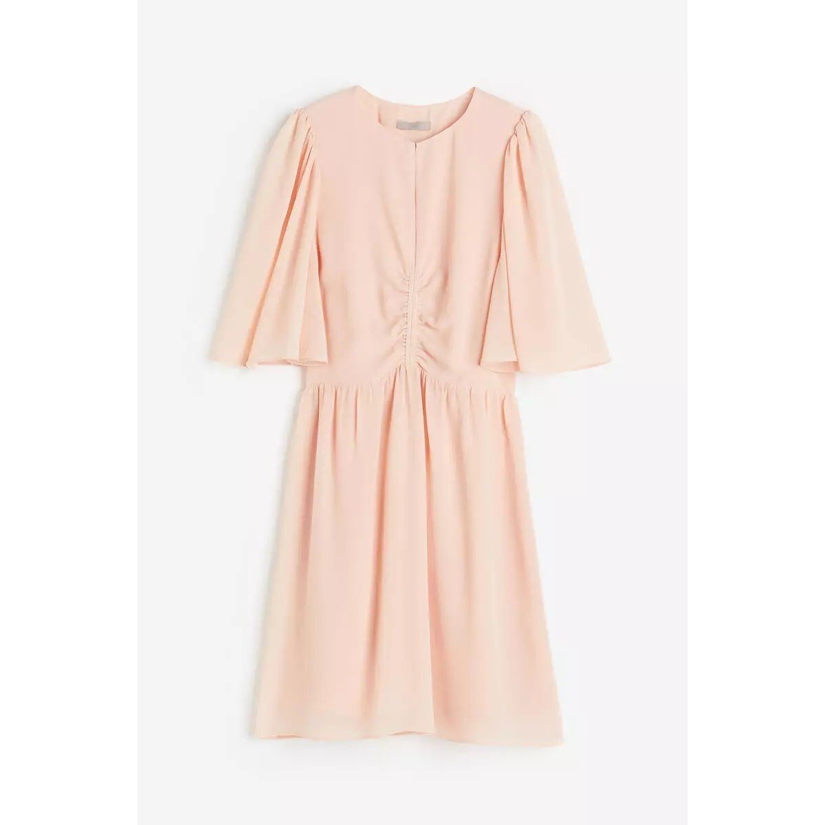 NWT Women's H&M Butterfly-Sleeved Dress Size XL Powder pink