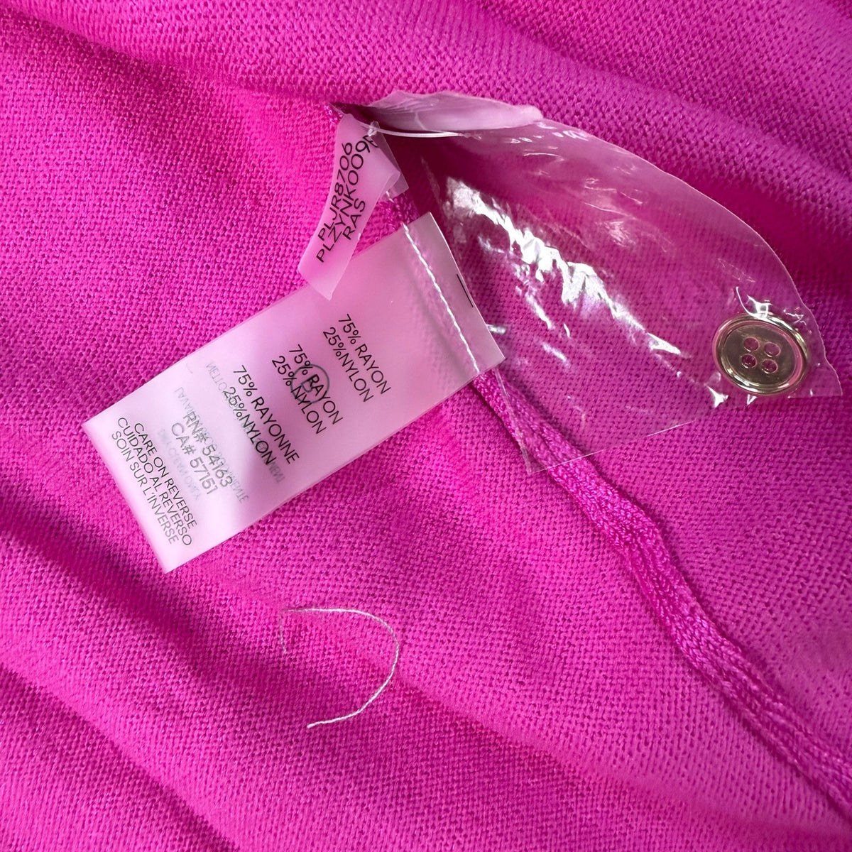 MSRP $54 Marc New York Womens M Raspberry 3/4 Sleeve Shrug
